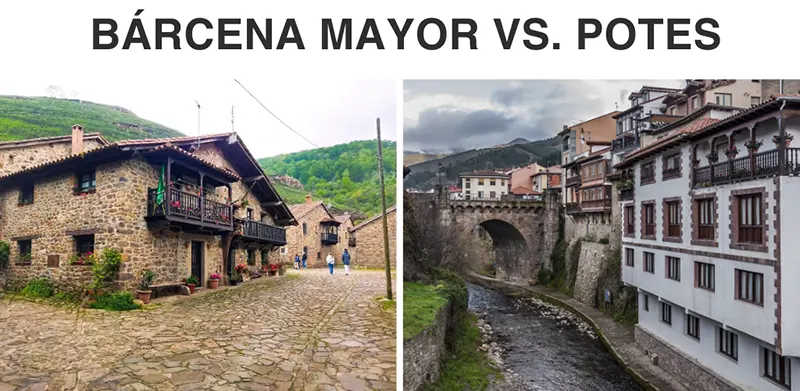 Cuál es la diferencia entre Bárcena Mayor y Potes