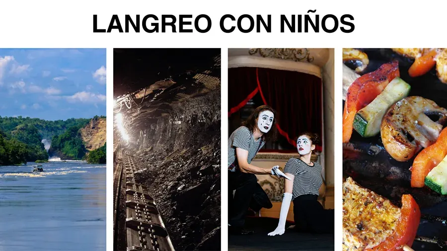 Langreo con niños